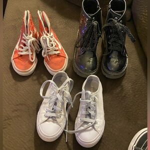 3 pairs of girls shoes size 12